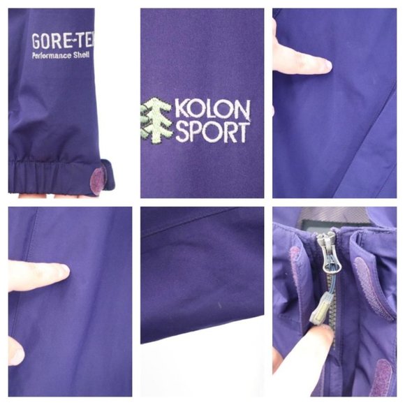 Kolon sport men's 100 M/L goretex performance shell full zip waterproof jacket - Picture 16 of 16
